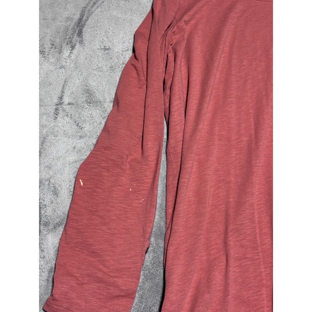 J Jill Women Size L Red Long Sleeve Shirt Stained - Picture 5 of 10